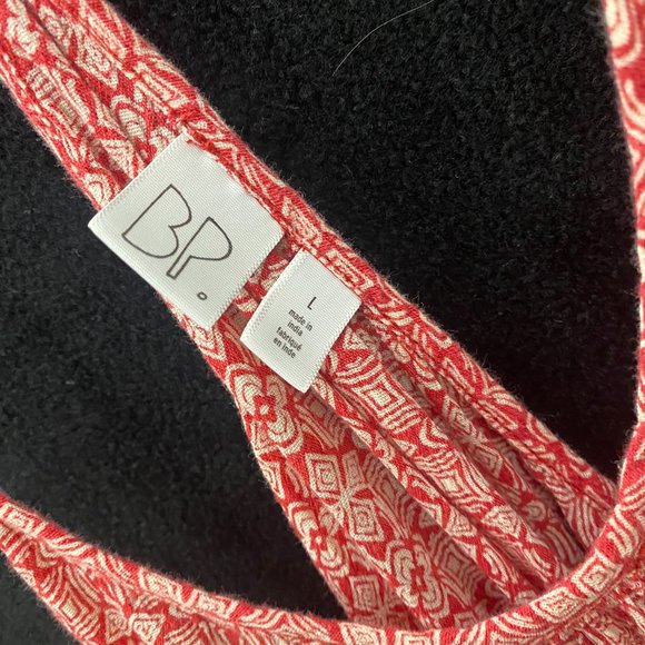 BP - Women's Racer-back Tank Top- Red Floral- Size Large - Picture 3 of 7